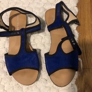 Marais USA cobalt blue calf hair sandal 8.5